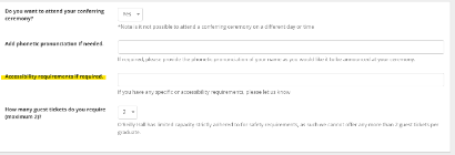 Accessibility requests